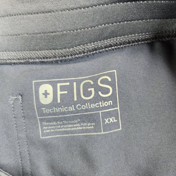 Figs Scrub Pants Womens XXL Blue Livingston Basic Straight Leg High Rise Nurse - Picture 5 of 12